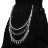 Joyería transfronteriza europea y americana punk retro colgante de diente multicapa cadena para pantalones estilo Ins material metálico cadena para la cintura venta al por mayor