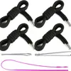 Kit de cadarço com 16 peças, incluindo cadarços e uma ferramenta para passar cadarço, para punhos, cós, cadarços com furo central, calças, moletons e cadarços de sapato.