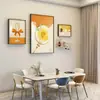 Pintura Decorativa Cálida Nórdica para Comedor Familiar Juego de Arte de Pared de Porcelana de Cristal Decoración de Pared de Aleación de Aluminio Estante de Hierro Colgante
