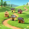 Adornos de micropaisaje de musgo, 6 casas de paja, resina, casa pequeña, manualidades creativas, estilo Zakka