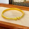 Tienda de Oro Mismo Estilo Arena Dorada Campana Ruyi Pulsera de Bendición para Mujer Nuevo Estilo Chino Abierta Ajustable Pulsera Versátil Venta al por Mayor