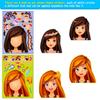 Transfronteiriço 6 Folhas/Pacote Adesivos de Rosto Mágico de Princesa Exótica Desenho Animado Quebra-Cabeça Interativo Pai-Filho Adesivos de Quebra-Cabeça DIY para Diário