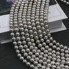 Cuentas de vidrio de imitación de perlas Swarovski de alta gama en tonos marrones con agujeros rectos para accesorios de collares hechos a mano DIY productos semiacabados