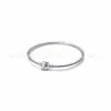 Pulsera Nueva Popular Transfronteriza de Plata S925 para Mujer, Cadena de Hueso de Serpiente en Forma de Corazón Incrustada con Diamantes, Simple y Versátil, Joyería de Moda de Alta Gama