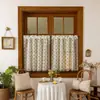 Cortinas Curtas de Borla Estilo Boêmio Europeu e Americano Prontas para Uso, Cortinas Curtas Estilo Fazenda para Exportação, Cortinas de Café