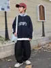 Sudadera de Contraste con Cremallera Media y Cuello Alto para Niños, Temporada Otoño e Invierno 2025, Oso Panda Yuan Yuan, Chaqueta Cálida de Terciopelo para Niños