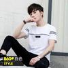 Verão Estilo Coreano T-shirt Masculina manga curta Gola redonda T-shirt Meia manga Roupas Camisa Base Masculina Top Trendy Top