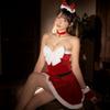 Lencería Sexy Atuendo Sexy de Navidad Uniforme de Chica Conejita Tentación Qqny Ropa Traje Pasión Club Nocturno Camisa de Año Nuevo