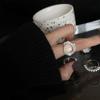 Anel Exagerado de Prata S925 Europeu e Americano Feminino Vintage Alienígena Irregular Geométrico Cristal Anel Aberto Anel de Dedo Personalizado
