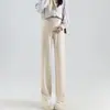 También se pueden usar después del parto, pantalones de maternidad de cintura baja y pierna ancha, ropa exterior para primavera y otoño 2026, pantalones rectos holgados finos de arroz glutinoso