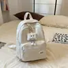 Mochila Versátil Estilo Universitario Personalizada Harajuku Japonés Simple Bolsa Escolar para Estudiantes Mochila Casual Americana para Viajes