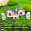 Modelo de Casa Huizhou em Estilo Chinês Jiangnan Construção de Casa Micro-Paisagem Pequenos Ornamentos Bonsai Aquário Rochoso Decoração de Paisagismo