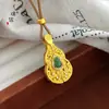 Tienda de Oro Puzuo Mismo Estilo Oro Arena Accesorios DIY Filigrana Calabaza Mahavairocana Colgante Collar Cadena de Suéter de Gama Alta