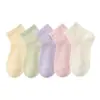 Meias infantis, estilo fino de verão, algodão puro, Classe A, sem costura, meias para meninos, absorventes de suor, trama de malha, respiráveis, meias para estudantes meninas de cano médio