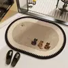 Alfombrilla de baño de barro de diatomeas, alfombrilla de baño antideslizante, alfombra absorbente de agua de secado rápido, tapete antideslizante y resistente a la suciedad para la entrada del inodoro