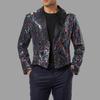 Amazon comércio exterior transfronteiriço homens de duas cores flip smoking banquete boate desempenho lantejoulas design casaco de moda