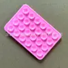 Ventosa de Silicona para Teléfono en Stock, de una Sola Cara Engrosada con 24 Puntos de Succión, Soporte para Funda de Teléfono, Pegatina de Ventosa Cuadrada de Doble Cara Fuerte Antideslizante