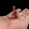 Colgante Adorno de Calabaza Pequeña con Cabeza de Dragón de Madera de Azufaifo Golpeada por el Rayo, Decoración Finamente Tallada de Paz y Prosperidad, Talla de Madera Hecha a Mano Suministros Taoístas