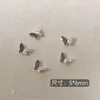 Arte de Uñas Transfronterizo Ultra Brillante Circonita Lazo Plateado Decoración de Uñas Celebridad de Internet Popular Venta Caliente Mariposa Pequeña Accesorios para Uñas Al por Mayor