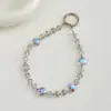 Kc-19 Rueda Trébol Cristal Cadena para Teléfono Móvil Nueva Más Fácil de Combinar Casual Lujo Ligero Accesorios de Cristal Colgante para Teléfono Móvil