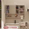 Gabinete de Espejo de Baño Inteligente con Desempañador Oculto con Fibra de Carbono Montado en la Pared Multifuncional de Almacenamiento con Enchufe