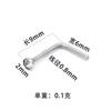 Ventas Directas de Fábrica Transfronterizo 10 Piezas de Clavos para Nariz de Acero Inoxidable Varilla en L Incrustados con Diamantes Varios Zircones Joyería para Piercing Juego Combinado