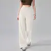 Pantalones Deportivos Sueltos de Pierna Recta y Pierna Ancha con Efecto de Caída, Adelgazantes de Cintura Alta Transpirables para Correr, Pilates, Yoga, Pantalones Largos Dopamina