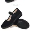 Zapatos de Tela de Old Beijing de Invierno para Mujer Suela Plana de Poliuretano Con Felpa Zapatos de Baile Zapatos de Trabajo para Camarero de Hotel Zapatos Ligeros de Algodón
