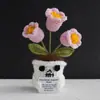 Boneca de Tecido Engraçada Popular Transfronteiriça Plantas Ornamentos de Mesa Plantas em Vasos de Lã Tricotados Buquê de Halloween Presentes