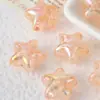 Estrela Explosiva Colorida Furo Reto Miçangas Glitter Galvanoplastia UV Miçangas Cerâmicas Joias DIY Miçangas Soltas Acessórios para Pulseira Colar
