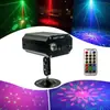 Luz de festa laser de furo duplo, luz atmosférica, luz estroboscópica KTV controlada por som, luz LED de palco para dança de bar, luz de discoteca laser