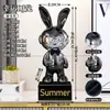 50/60 cm Mueble de TV de Conejo de la Suerte de Gama Alta Adornos de Escritorio Galvanizado Modelo de Sala de Estar de Gama Alta Decoración Suave para el Hogar