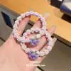 Set de Cintas para el Cabello Flor de Encaje Uva Morada ins Girly Dulce Anillo de Salchicha Alto Valor Cuerda para el Cabello Linda Accesorios para el Cabello