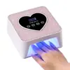 Lámpara recargable para decoración de uñas con decoración de diamantes de imitación, luz UV inalámbrica de secado rápido, secador de uñas UV, lámpara de curado