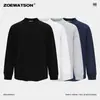 Sudadera Artística de Manga Larga para Hombre Zoewatson, Moda Casual Estilo Japonés Modelo Nuevo, Top Simple y Versátil Estilo Ins