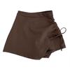 Falda de línea A Antiexposición para Mujer Petite Casual Cintura Alta Adelgazante Tallas Grandes Moda Cremallera Falda Corta