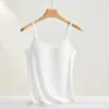 Chaleco de Espalda de Belleza de Color Sólido Texturizado de Alta Elasticidad de Tamaño Grande con Copa Transpirable Fija Integrada y Top Camisola Acolchado