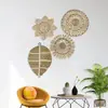 Conjunto de Decoração de Parede de Palha Estilo Chinês Nórdico, Decoração de Parede Natural Pastoral Feita à Mão para Casa, Pendente de Parede Popular para Pousada