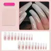 Manicure Doce e Descolada Mais Vendida Transfronteiriça Europeia e Americana Manicure Francesa Preta Adesivo Laço Unhas Vestíveis Atacado Unhas