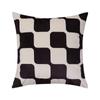 Nueva almohada vintage de cuadros escoceses, estilo Ins, para sala de estar, sofá, almohada de noche a cuadros blancos y negros.