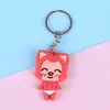 Llavero Creativo de Dibujos Animados Estéreo de Pegamento Suave de PVC de Doble Cara Joyería para Niños Colgante de Llavero de Silicona Stock Disponible