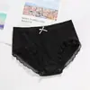 Pantalones de Burbuja Nublada Grafeno Conductores de Humedad Sin Costuras Cintura Media Transpirables Color Sólido Encaje Bragas para Mujer Ropa Interior Mujer