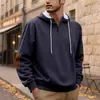 Sudadera Casual Gruesa de Otoño e Invierno para Hombre, Color Sólido, con Capucha, Bordada, Deportiva, de Ajusteholgado, Compuesta, Transfronteriza Europea y Americana de Amazon