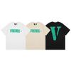 Camiseta deportiva informal de manga corta con estampado en V grande de VLONE, marca de moda transfronteriza europea y americana de 2024, para hombres y mujeres.