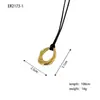 Colar Pingente Sólido de Liga Irregular Personalizado para Mulheres, Cordão Preto, Corrente Simples e Fashion para Moletom, Acessório de Nicho, Corrente para Suéter