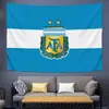 Copa Mundial de Fútbol Tela de Fondo para Dormitorio y Sala de Estar Bandera de la Selección Nacional de Argentina Brasil Tela Colgante de Aficionado Soporte de Pared Tela para Pared