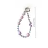 Pingente de Contas de Coroa para Corrente de Celular para Mulheres, Acessório de Capa de Celular de Luxo, Pulseira de Contas, Estilo Curto, Ornamento de Pulso de Nicho