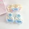 Conjunto de Meias e Faixa de Cabelo Infantil Estilo Coreano Faixa de Cabeça com Laço Europeia e Americana Caixa de Presente Lua Cheia para Bebê Recém-Nascido