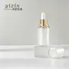 Botella de vacío de doble capa a prueba de luz de 15 ml con gotero, disponible en varios colores, para envasado de suero y pigmento, material de embalaje cosmético