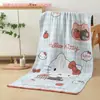 Toalla de Baño Grande de Algodón Puro Clase a Madre y Bebé Toalla de Baño de Gasa de Algodón Puro Toalla de Baño Bordada con Dibujos Animados Súper Suave Lavable a Máquina
